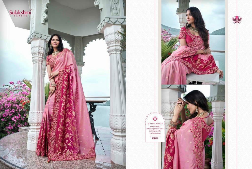 Pink Shade Dual Tone Satin Silk Saree with Heavy Embroidery